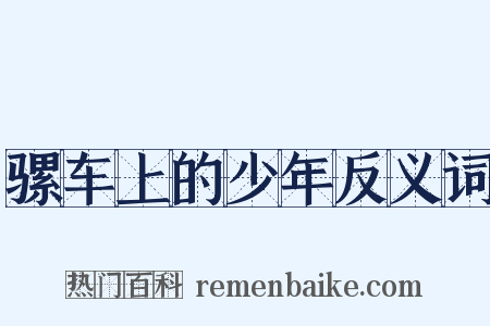 骡车上的少年反义词是什么意思的图片